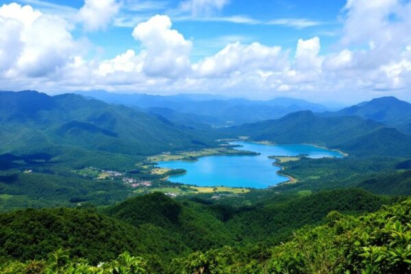 Panorama alam yang indah di Indonesia.