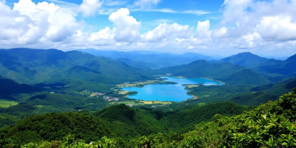 Panorama alam yang indah di Indonesia.