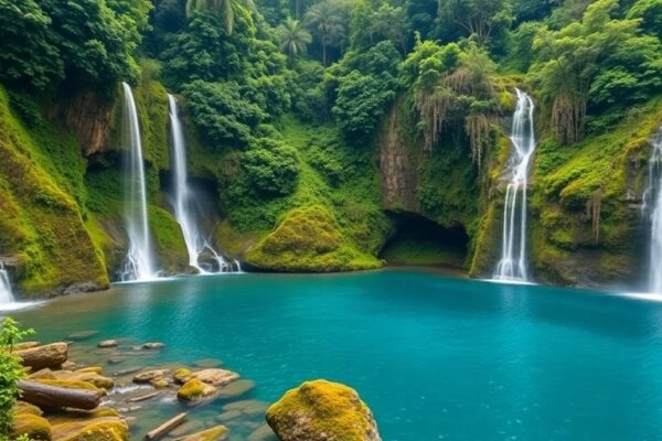 Air terjun tersembunyi dan alam Bali yang indah.